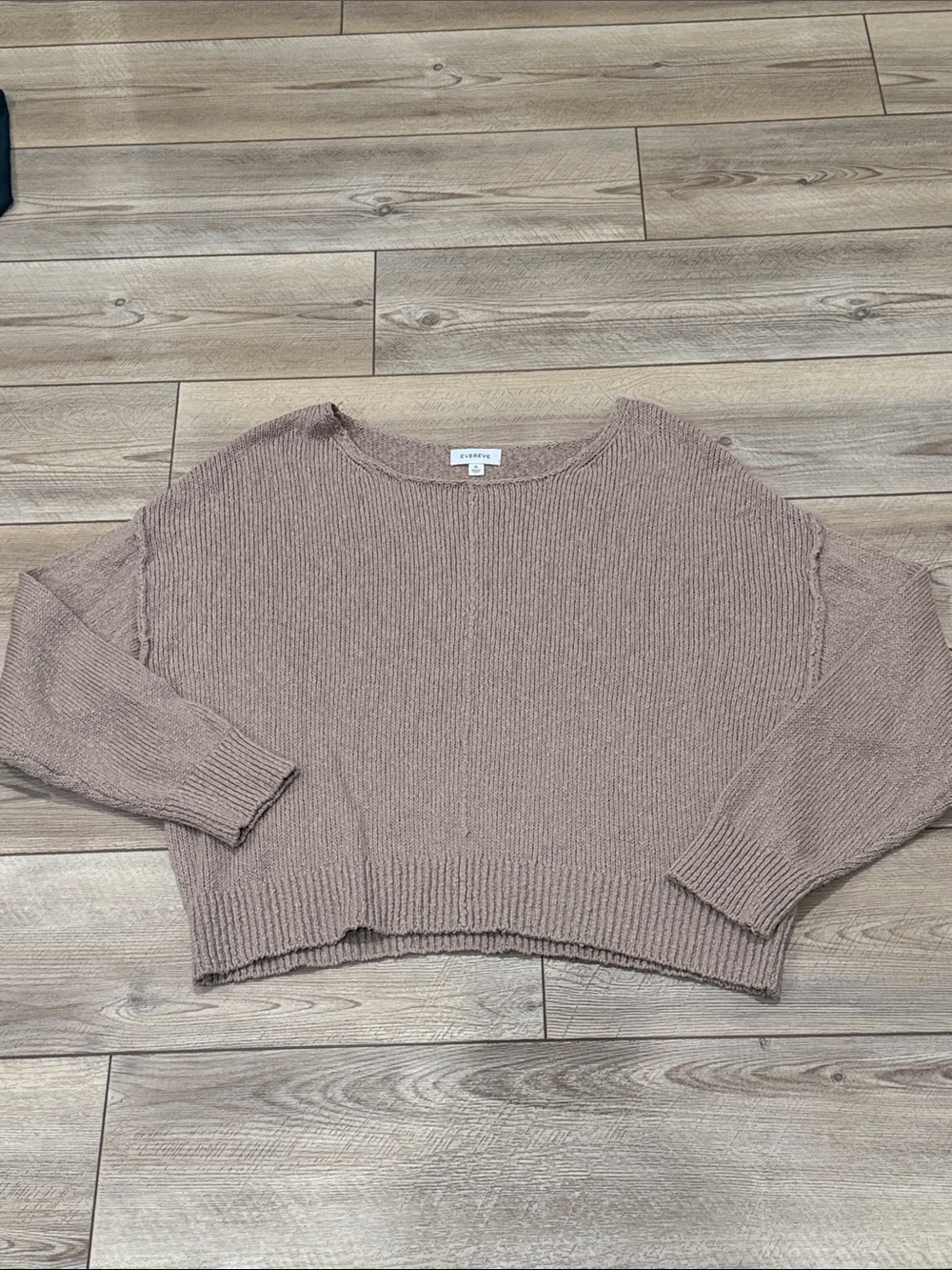 Evereve Ribbed Scoopneck Sweater in beautiful Beige